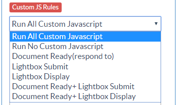 set custom javascript rules
