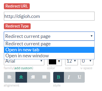 select open in new tab