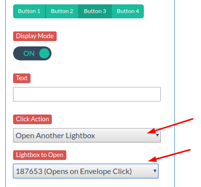 create a transparent button that triggers a lightbox