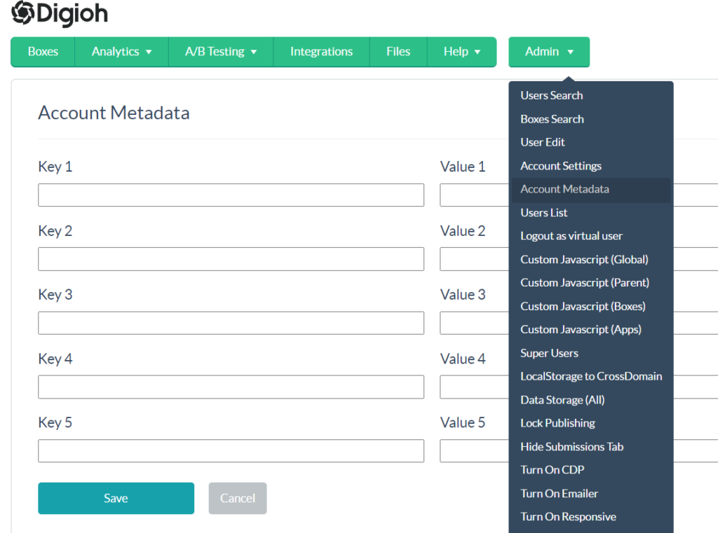 How do I configure Metadata? - Digioh Help Docs