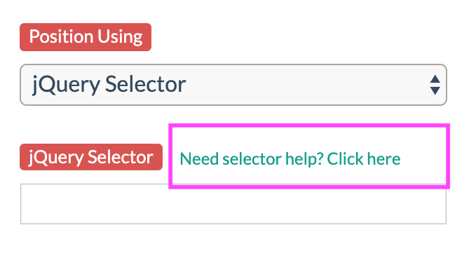 test jquery selector positioning