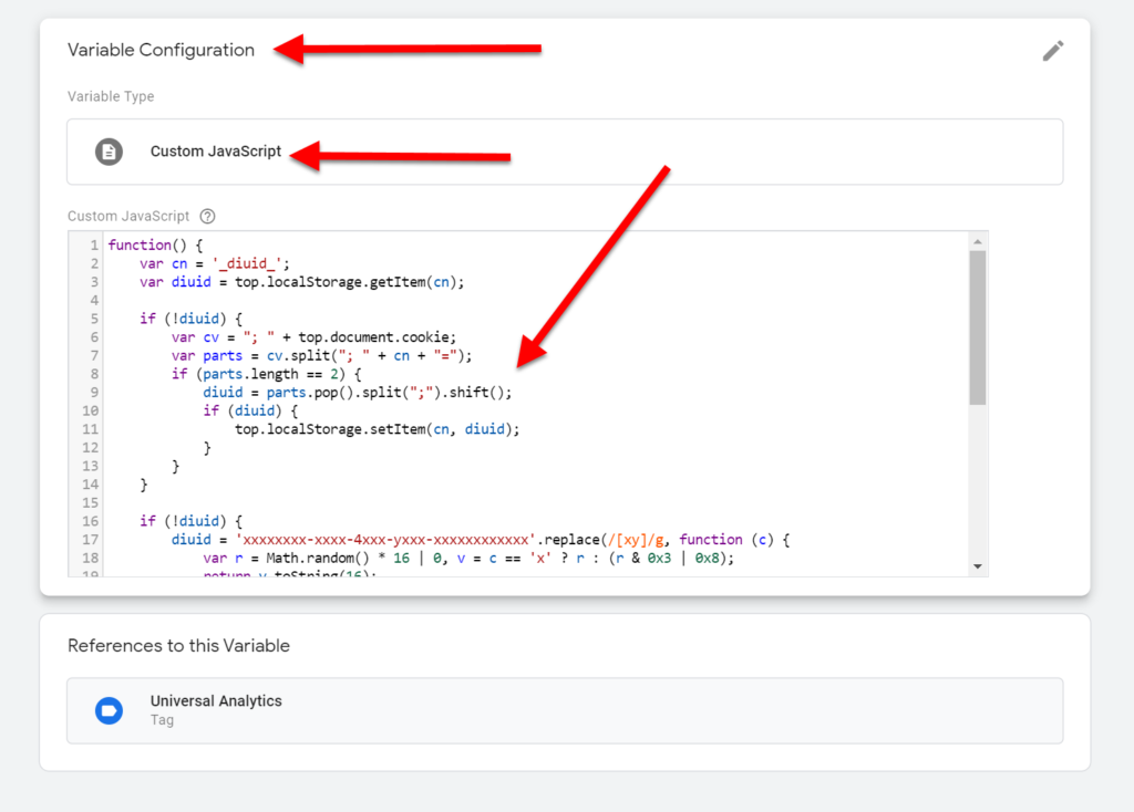 google tag manager custom javascript