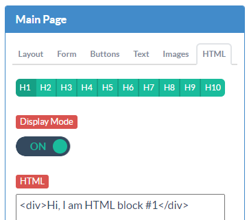 add custom HTML to your pop-ups
