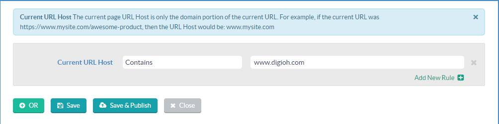 Current URL host