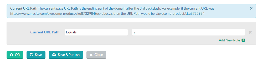 Current URL path