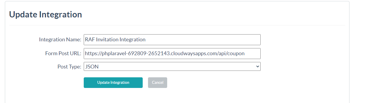 RAF integration with Shopify