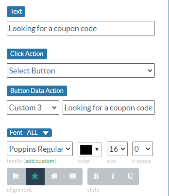Button data action