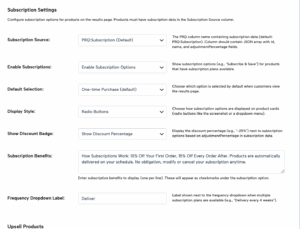 Digioh Subscription Settings 