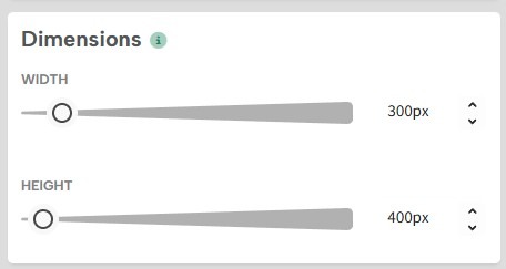 Campaign dimension sliders