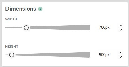 Campaign dimension sliders
