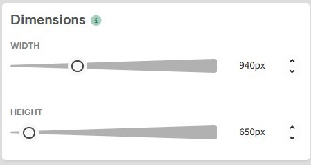 Campaign dimension sliders