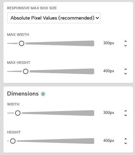Configuring the absolute size of a campaign