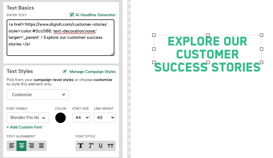 Example of a styled link