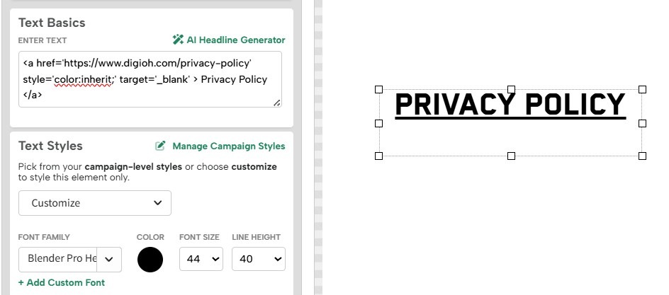 Example of a styled link