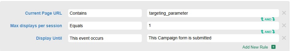 An example grouping of display rules
