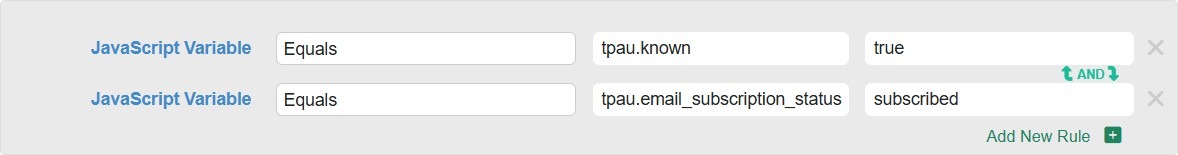 Targeting active subscribers via Passport rules