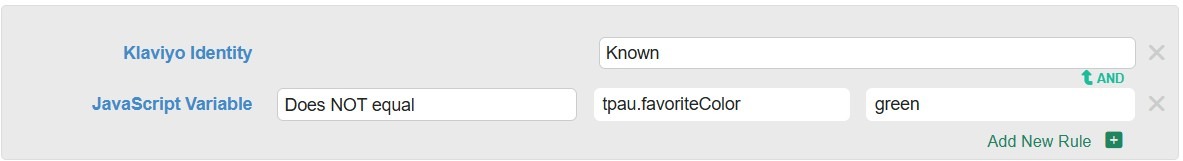 Anti-targeting Klaviyo fields using Passport