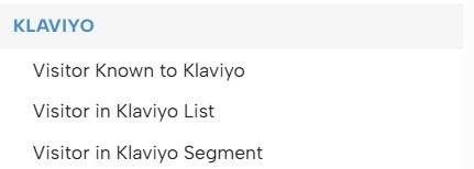 Klaviyo rules become available once Passport is installed