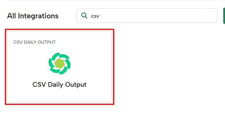 Digioh's daily csv output integration