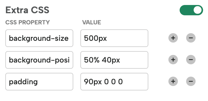 Extra CSS 