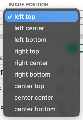 Image position