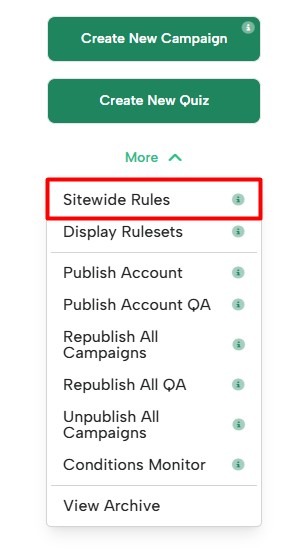 Sitewide rules can be found under the more dropdown