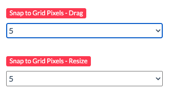 Snap to Grid Pixels Drag & Resize