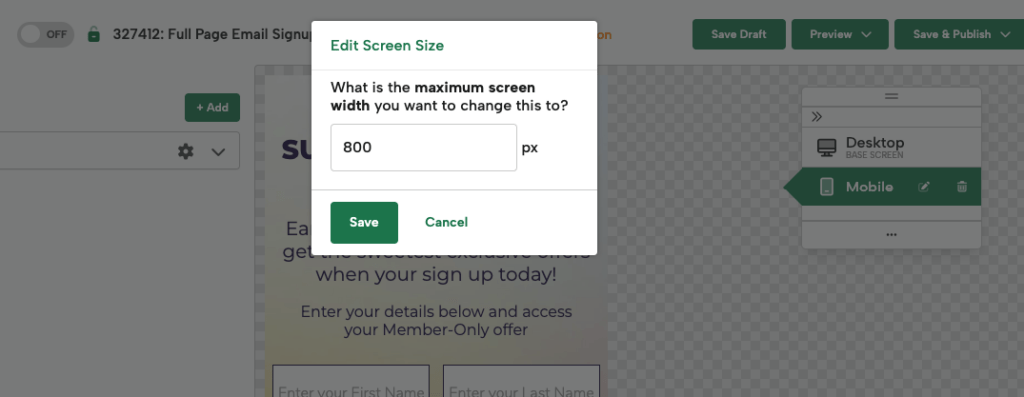 Mobile Screen Size Breakpoint