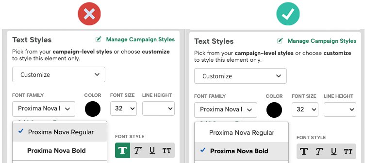 Custom Font Bolding