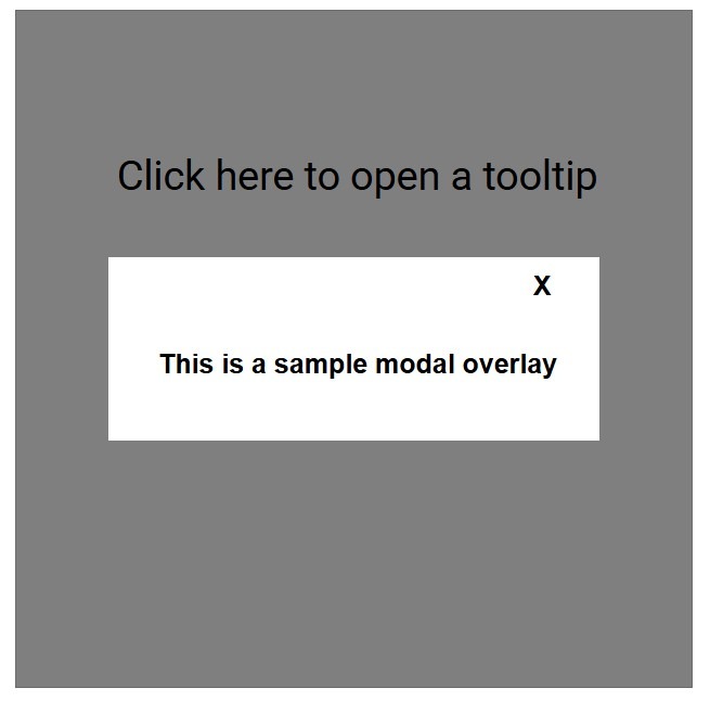 An example of the Modal Overlay For Box Elements extension in use